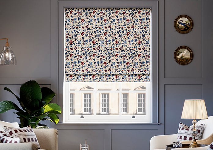 Land & Shore Esther, Blue Red - Twist&Fit Roman Blind - Image 3